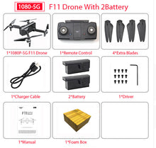 Load image into Gallery viewer, SJRC F11 PRO GPS Drone With Wifi FPV 1080P/2K HD Camera F11 Brushless Quadcopter 25 minutes Flight Time Foldable Dron Vs SG906