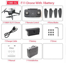 Load image into Gallery viewer, SJRC F11 PRO GPS Drone With Wifi FPV 1080P/2K HD Camera F11 Brushless Quadcopter 25 minutes Flight Time Foldable Dron Vs SG906