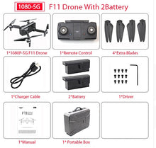 Load image into Gallery viewer, SJRC F11 PRO GPS Drone With Wifi FPV 1080P/2K HD Camera F11 Brushless Quadcopter 25 minutes Flight Time Foldable Dron Vs SG906