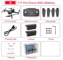 Load image into Gallery viewer, SJRC F11 PRO GPS Drone With Wifi FPV 1080P/2K HD Camera F11 Brushless Quadcopter 25 minutes Flight Time Foldable Dron Vs SG906