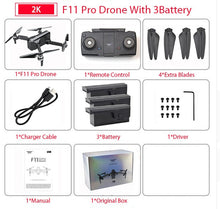 Load image into Gallery viewer, SJRC F11 PRO GPS Drone With Wifi FPV 1080P/2K HD Camera F11 Brushless Quadcopter 25 minutes Flight Time Foldable Dron Vs SG906