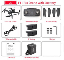 Load image into Gallery viewer, SJRC F11 PRO GPS Drone With Wifi FPV 1080P/2K HD Camera F11 Brushless Quadcopter 25 minutes Flight Time Foldable Dron Vs SG906