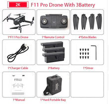 Load image into Gallery viewer, SJRC F11 PRO GPS Drone With Wifi FPV 1080P/2K HD Camera F11 Brushless Quadcopter 25 minutes Flight Time Foldable Dron Vs SG906