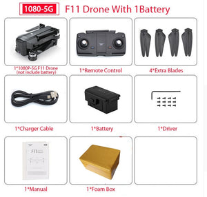 SJRC F11 PRO GPS Drone With Wifi FPV 1080P/2K HD Camera F11 Brushless Quadcopter 25 minutes Flight Time Foldable Dron Vs SG906