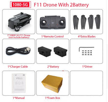 Load image into Gallery viewer, SJRC F11 PRO GPS Drone With Wifi FPV 1080P/2K HD Camera F11 Brushless Quadcopter 25 minutes Flight Time Foldable Dron Vs SG906