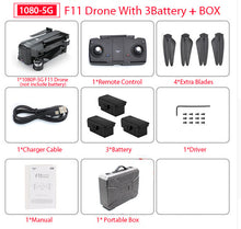 Load image into Gallery viewer, SJRC F11 PRO GPS Drone With Wifi FPV 1080P/2K HD Camera F11 Brushless Quadcopter 25 minutes Flight Time Foldable Dron Vs SG906