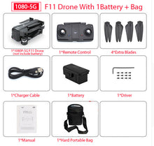 Load image into Gallery viewer, SJRC F11 PRO GPS Drone With Wifi FPV 1080P/2K HD Camera F11 Brushless Quadcopter 25 minutes Flight Time Foldable Dron Vs SG906