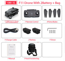 Load image into Gallery viewer, SJRC F11 PRO GPS Drone With Wifi FPV 1080P/2K HD Camera F11 Brushless Quadcopter 25 minutes Flight Time Foldable Dron Vs SG906