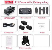 Load image into Gallery viewer, SJRC F11 PRO GPS Drone With Wifi FPV 1080P/2K HD Camera F11 Brushless Quadcopter 25 minutes Flight Time Foldable Dron Vs SG906