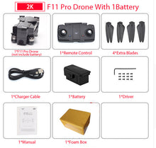 Load image into Gallery viewer, SJRC F11 PRO GPS Drone With Wifi FPV 1080P/2K HD Camera F11 Brushless Quadcopter 25 minutes Flight Time Foldable Dron Vs SG906