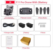 Load image into Gallery viewer, SJRC F11 PRO GPS Drone With Wifi FPV 1080P/2K HD Camera F11 Brushless Quadcopter 25 minutes Flight Time Foldable Dron Vs SG906