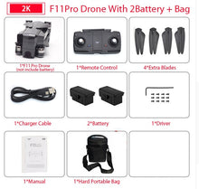 Load image into Gallery viewer, SJRC F11 PRO GPS Drone With Wifi FPV 1080P/2K HD Camera F11 Brushless Quadcopter 25 minutes Flight Time Foldable Dron Vs SG906