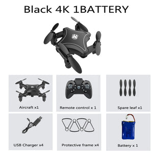 XKJ KY902 Mini Drone Quadcopter with 4K Camera HD Foldable Drones One-Key Return FPV Follow Me RC Helicopter Quadrocopter Toys