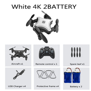 XKJ KY902 Mini Drone Quadcopter with 4K Camera HD Foldable Drones One-Key Return FPV Follow Me RC Helicopter Quadrocopter Toys