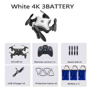 XKJ KY902 Mini Drone Quadcopter with 4K Camera HD Foldable Drones One-Key Return FPV Follow Me RC Helicopter Quadrocopter Toys