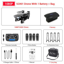 Load image into Gallery viewer, ZWN SG907 SG901 GPS Drone with Wifi FPV 1080P 4K HD Dual Camera Optical Flow RC Quadcopter Follow Me Mini Dron VS SG106 E502S