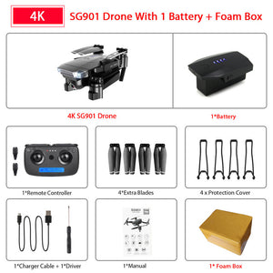 ZWN SG907 SG901 GPS Drone with Wifi FPV 1080P 4K HD Dual Camera Optical Flow RC Quadcopter Follow Me Mini Dron VS SG106 E502S