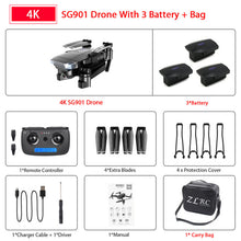 Load image into Gallery viewer, ZWN SG907 SG901 GPS Drone with Wifi FPV 1080P 4K HD Dual Camera Optical Flow RC Quadcopter Follow Me Mini Dron VS SG106 E502S