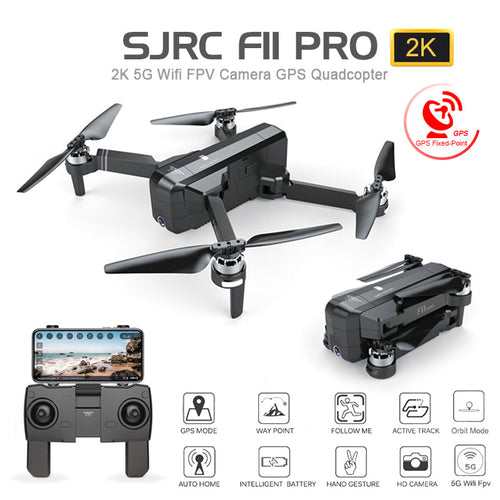 SJRC F11 PRO GPS Drone With Wifi FPV 1080P/2K HD Camera F11 Brushless Quadcopter 25 minutes Flight Time Foldable Dron Vs SG906