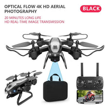 Load image into Gallery viewer, Drone KY909 HD 4K WiFi video live fpv drone light flow keep height quad-axis aircraft one-button take-off drone with camera