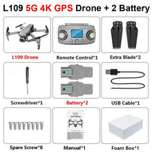 Load image into Gallery viewer, L109 GPS Drone 4K with Camera HD 5G WIFI quadcopter drone profissional quadrocopter seflie dron Mini drones 1KM long distance