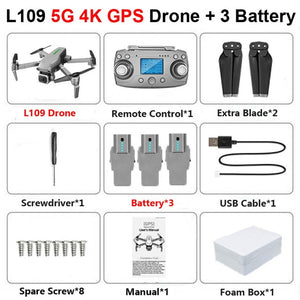 L109 GPS Drone 4K with Camera HD 5G WIFI quadcopter drone profissional quadrocopter seflie dron Mini drones 1KM long distance