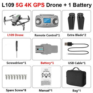 L109 GPS Drone 4K with Camera HD 5G WIFI quadcopter drone profissional quadrocopter seflie dron Mini drones 1KM long distance