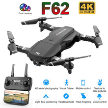 Load image into Gallery viewer, F62 Foldable Profissional Drone with 4K Dual Camera WiFi FPV Optical Flow Follow Me RC Helicopter Quadrocopter Toys X12S SG106