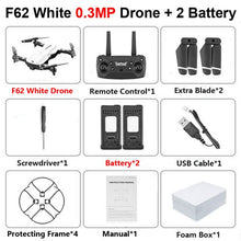 Load image into Gallery viewer, F62 Foldable Profissional Drone with 4K Dual Camera WiFi FPV Optical Flow Follow Me RC Helicopter Quadrocopter Toys X12S SG106