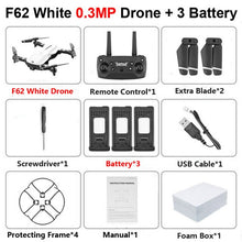 Load image into Gallery viewer, F62 Foldable Profissional Drone with 4K Dual Camera WiFi FPV Optical Flow Follow Me RC Helicopter Quadrocopter Toys X12S SG106