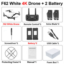 Load image into Gallery viewer, F62 Foldable Profissional Drone with 4K Dual Camera WiFi FPV Optical Flow Follow Me RC Helicopter Quadrocopter Toys X12S SG106