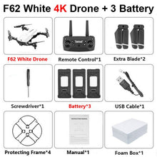 Load image into Gallery viewer, F62 Foldable Profissional Drone with 4K Dual Camera WiFi FPV Optical Flow Follow Me RC Helicopter Quadrocopter Toys X12S SG106