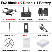 Load image into Gallery viewer, F62 Foldable Profissional Drone with 4K Dual Camera WiFi FPV Optical Flow Follow Me RC Helicopter Quadrocopter Toys X12S SG106