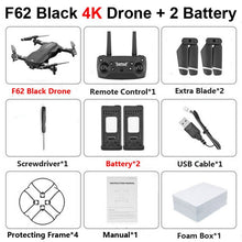 Load image into Gallery viewer, F62 Foldable Profissional Drone with 4K Dual Camera WiFi FPV Optical Flow Follow Me RC Helicopter Quadrocopter Toys X12S SG106