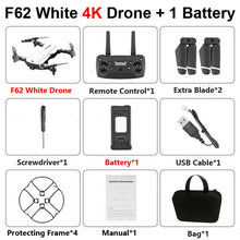 Load image into Gallery viewer, F62 Foldable Profissional Drone with 4K Dual Camera WiFi FPV Optical Flow Follow Me RC Helicopter Quadrocopter Toys X12S SG106