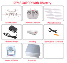 Load image into Gallery viewer, Newest SYMA X8PRO GPS DRONE RC Quadcopter With Wifi Camera FPV Professional Quadrocopter X8 Pro RC Helicopter can Add 4K Camera