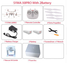 Load image into Gallery viewer, Newest SYMA X8PRO GPS DRONE RC Quadcopter With Wifi Camera FPV Professional Quadrocopter X8 Pro RC Helicopter can Add 4K Camera