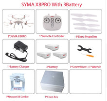 Load image into Gallery viewer, Newest SYMA X8PRO GPS DRONE RC Quadcopter With Wifi Camera FPV Professional Quadrocopter X8 Pro RC Helicopter can Add 4K Camera