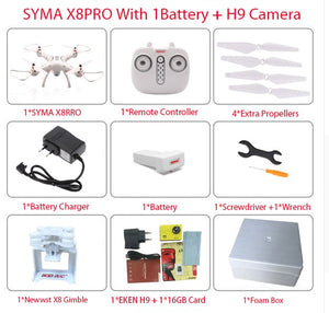 Newest SYMA X8PRO GPS DRONE RC Quadcopter With Wifi Camera FPV Professional Quadrocopter X8 Pro RC Helicopter can Add 4K Camera